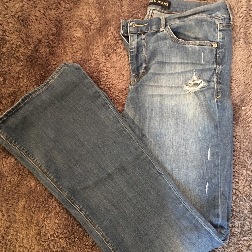 Size 10 mid rise slim flare jeans
